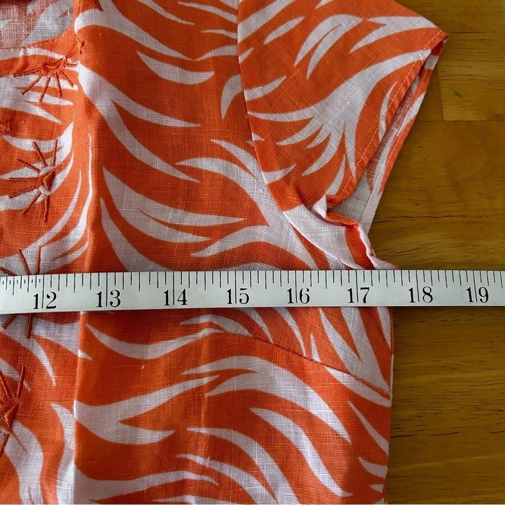 NWT HIHO Rachel Linen Dress in Papaya Wins - Picture 15 of 16